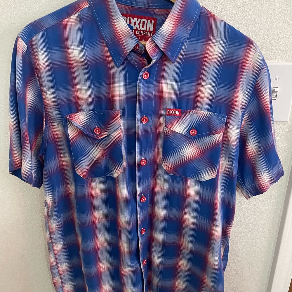 Dixxon Men's Glory Bamboo Blue Plaid Shirt